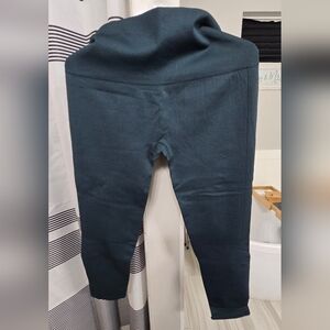 SPANX Dark Emerald Ribbed Leggings